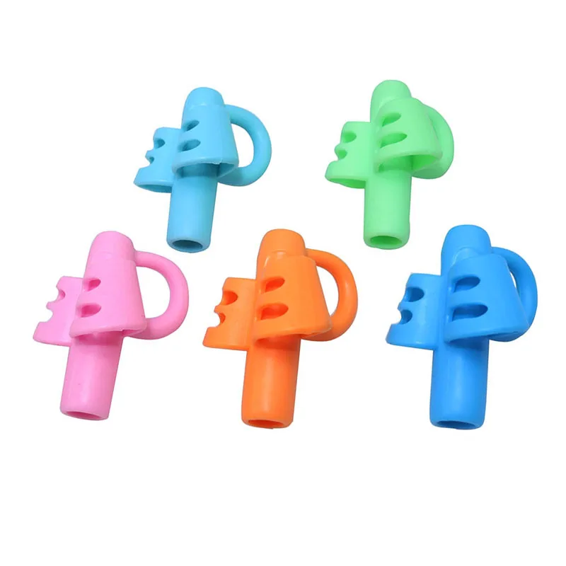 Wholesale Pen Holding Tool Three-finger Grip Silicone Pen Pencil Grip Holder For Kids