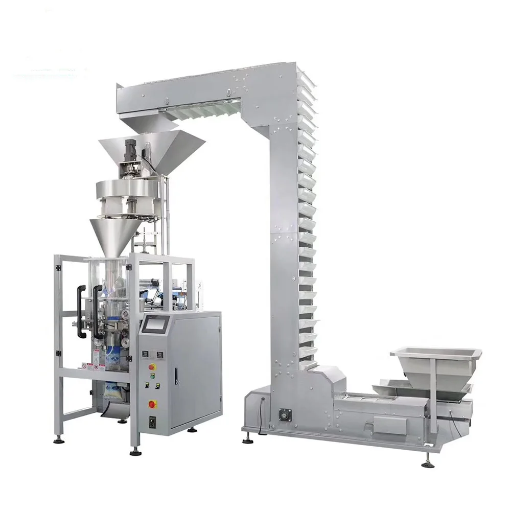 Automatic 100g 200g 500g 1kg bag rice weighing packing and beans sugar granule packaging machine