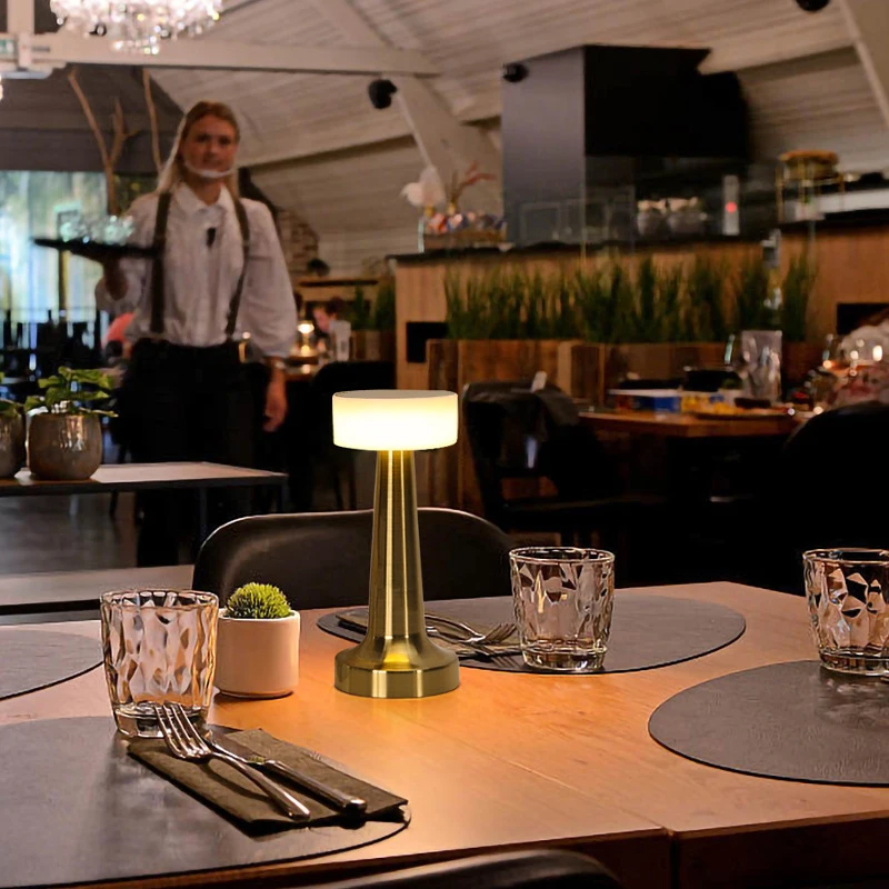 Nordic Modern Luxury Christmas Decorations Light Rechargeable Restaurant Table Lamps Home Decor Bedside Lamp LED Battery 80 200