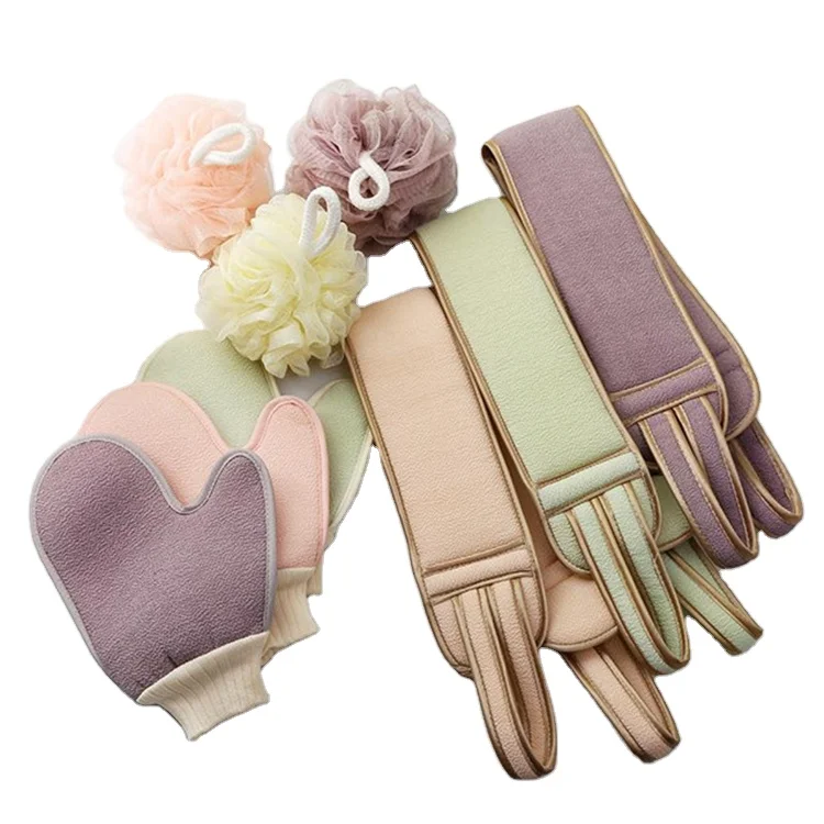 Bath Exfoliating Body Mitt Scrub Moroccan Customized Exfoliating and Body Scrubber Bath Glove Frosted Surface
