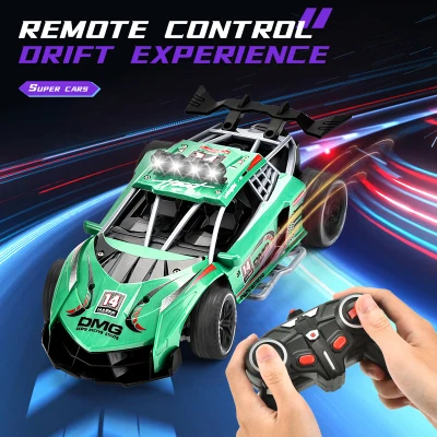 kyk RC Car 2.4G High-Speed Remote Control music light Spray 1:16 Five channel new remote control car