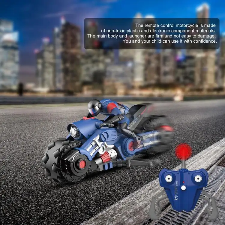 
1:10 Stunt Motorcycle Rotation Drift Certificated Motorcycle Toy Stunt Bike-rotation and Drift Two Colors Optional-high 