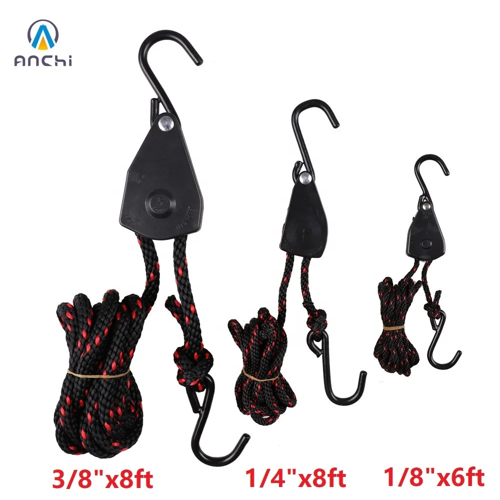 Custom packing heavy duty rope ratchet 3/8 tie down strap 1.8m double blister