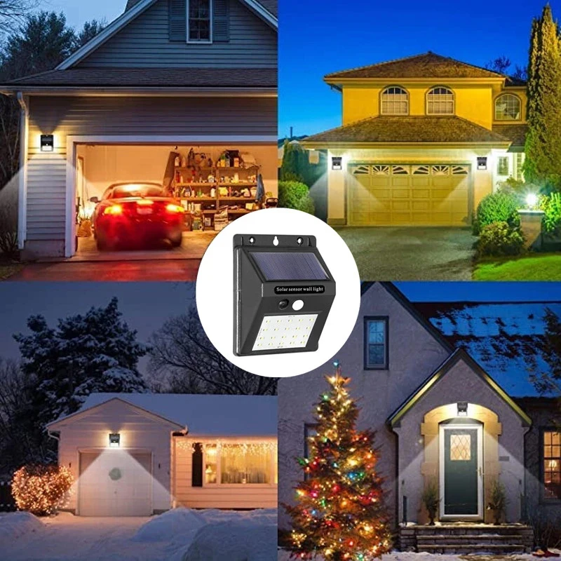 Solar Led Light Outdoor 144 100 LED Solar Lamp PIR Motion Sensor Wall Light Waterproof Solar Powered Light for Outdoor
