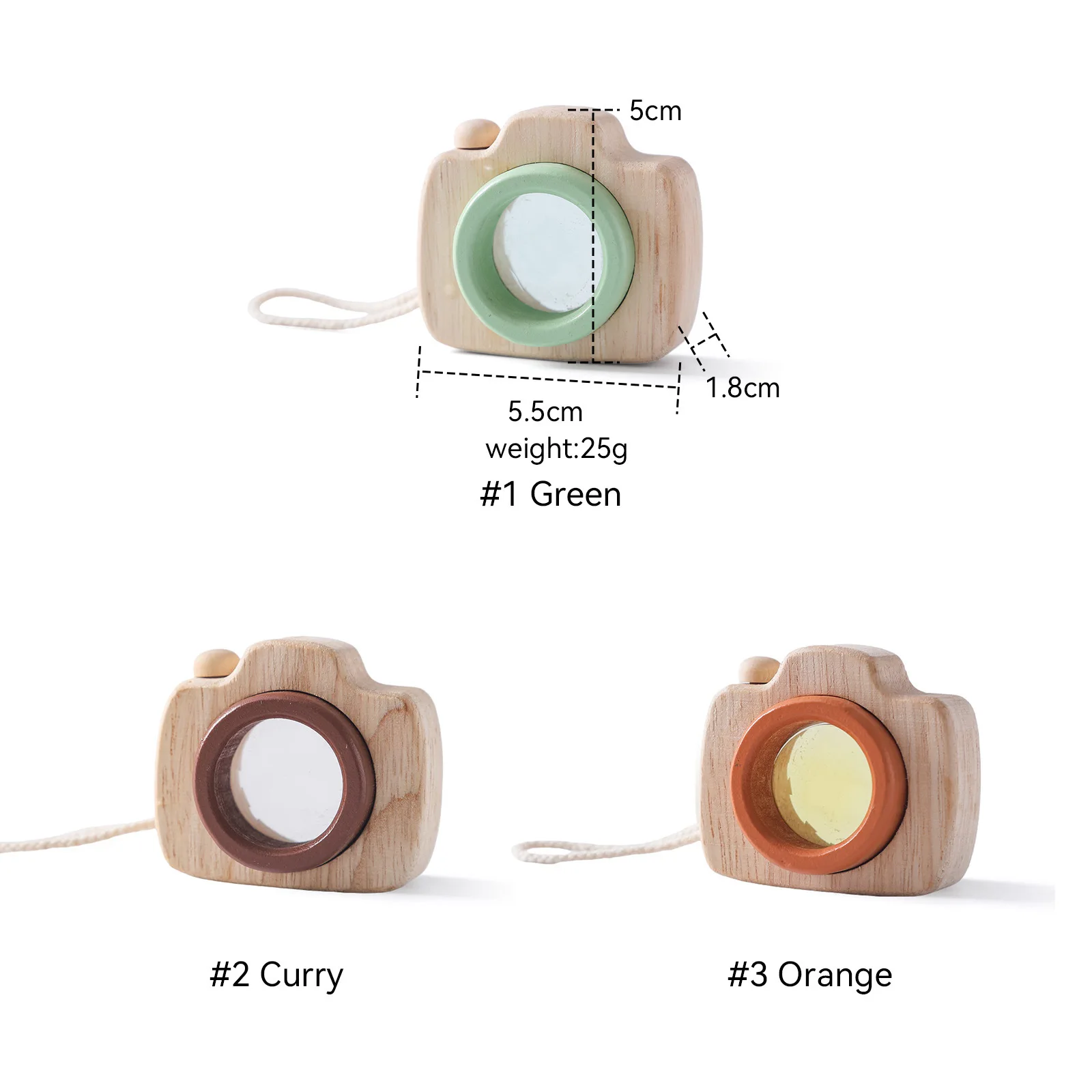 YUCI New Age-Appropriate Wood Mini Camera for Boys Multi-Color Educational Toy with Customizable Logo for baby