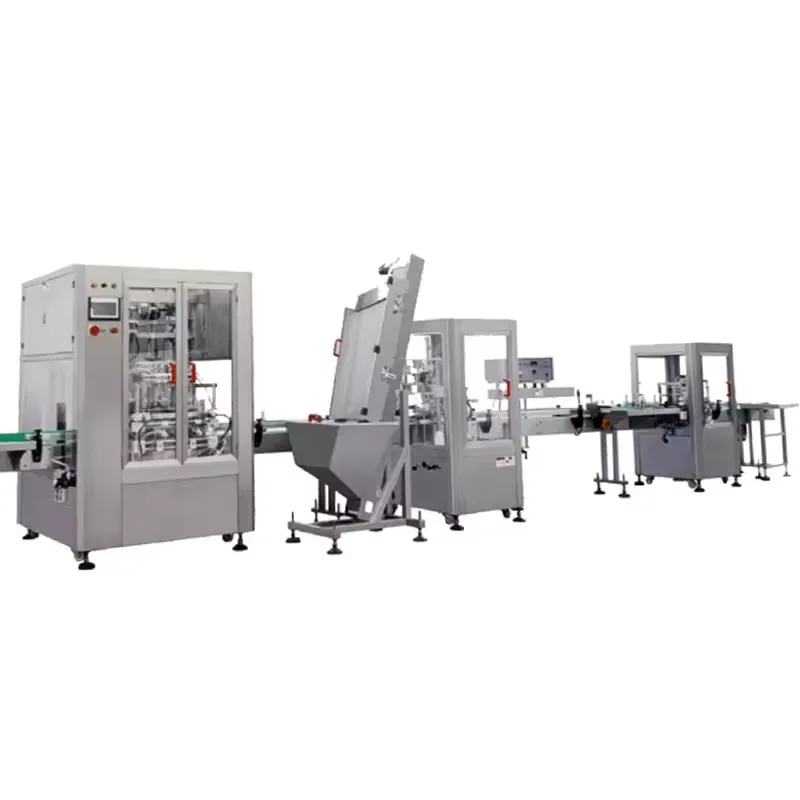 Fully Automatic 6000 Bottles Per Hour Filling Production Line Shampoo Viscous Liquids Customizable Core Engine PLC Made China