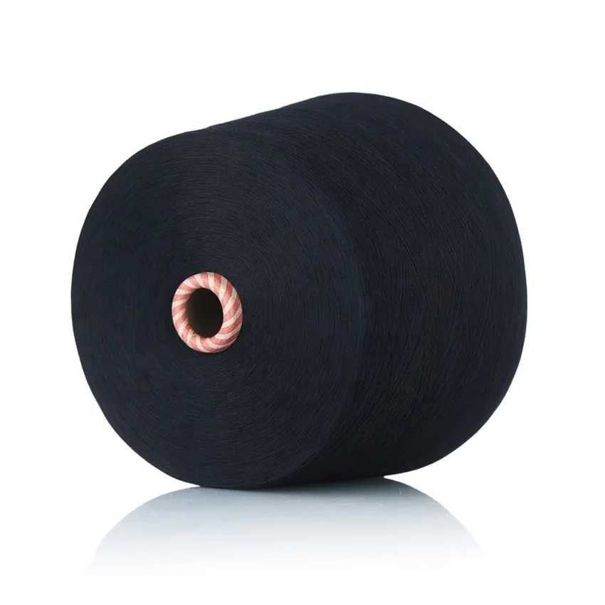 Blended black color ring carded siro compact polyester viscose  Yarn with counts 21/1 32/1 40/1