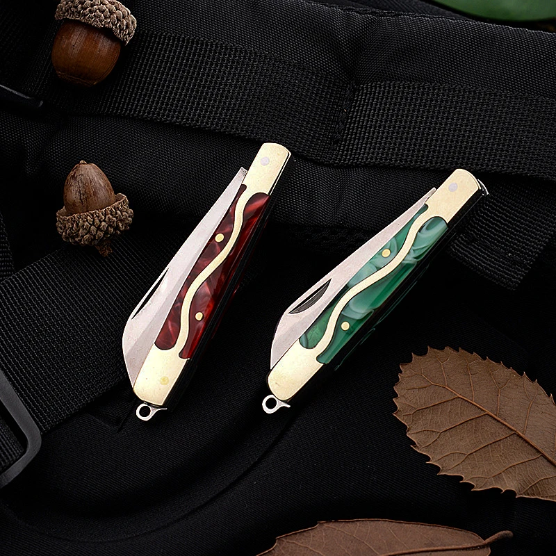 Top Quality Professional wood handle folding survival camping stainless steel knife for man