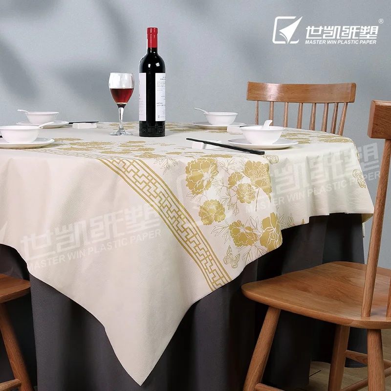 Disposable Plastic Circle Rectangle White Red Party Catering Bistro Supply Easter Round Food Table Cloth Cover Rolls For Outdoor