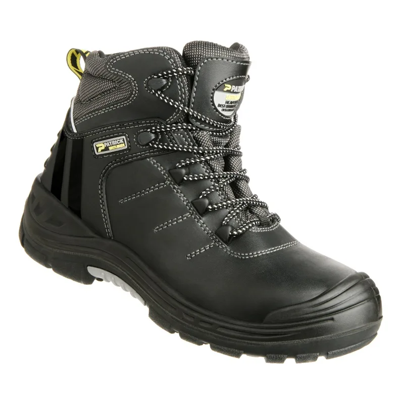 Safety shoes Power2 Safety Boots Work Shoes Black Waterproof Leather Work Boots Steel Toe Safety Shoes