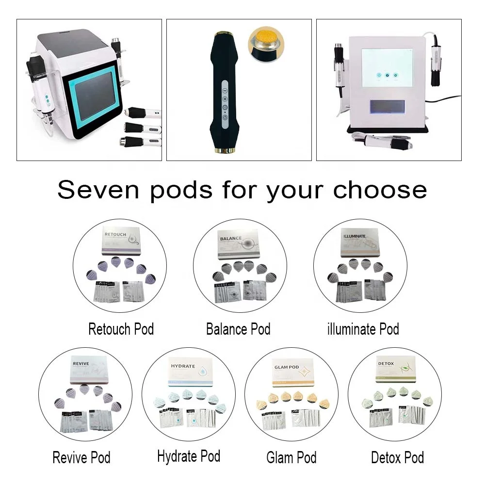 Beauty Oxygenation Hydra CO2 Oxygen Pods Bubble Primer Gel Capsule Skin Rejuvenation Serum Shiny Gel Oxygen Facial Machine