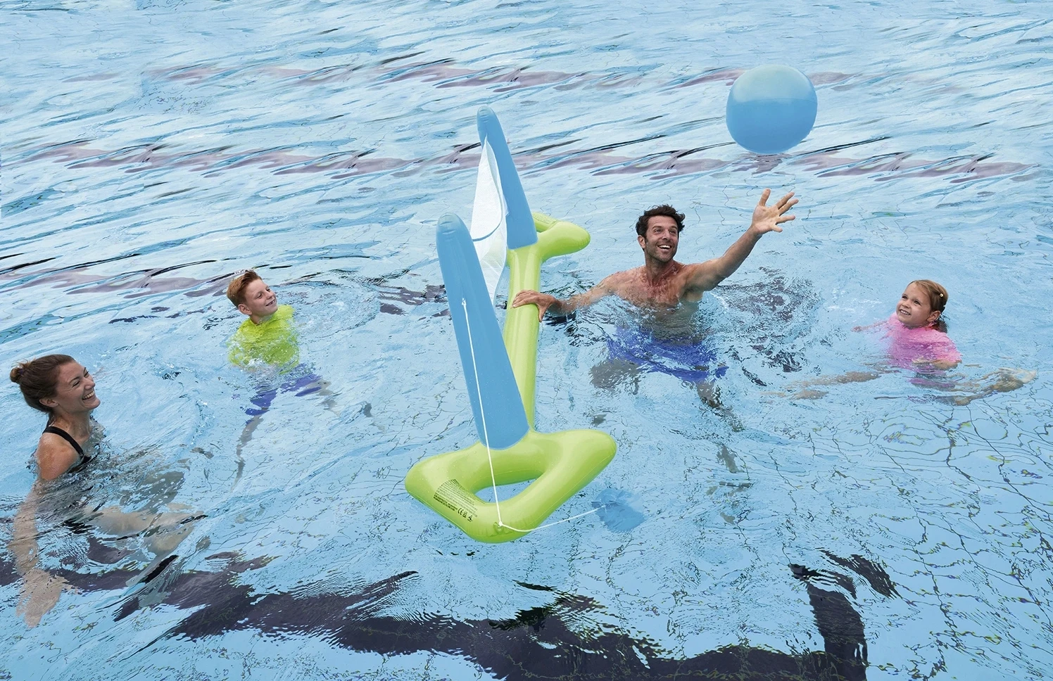 Inflatable Pool Game Set, Pool Volleyball Set, Floating Swimming Pool Toy for Kids and Adults