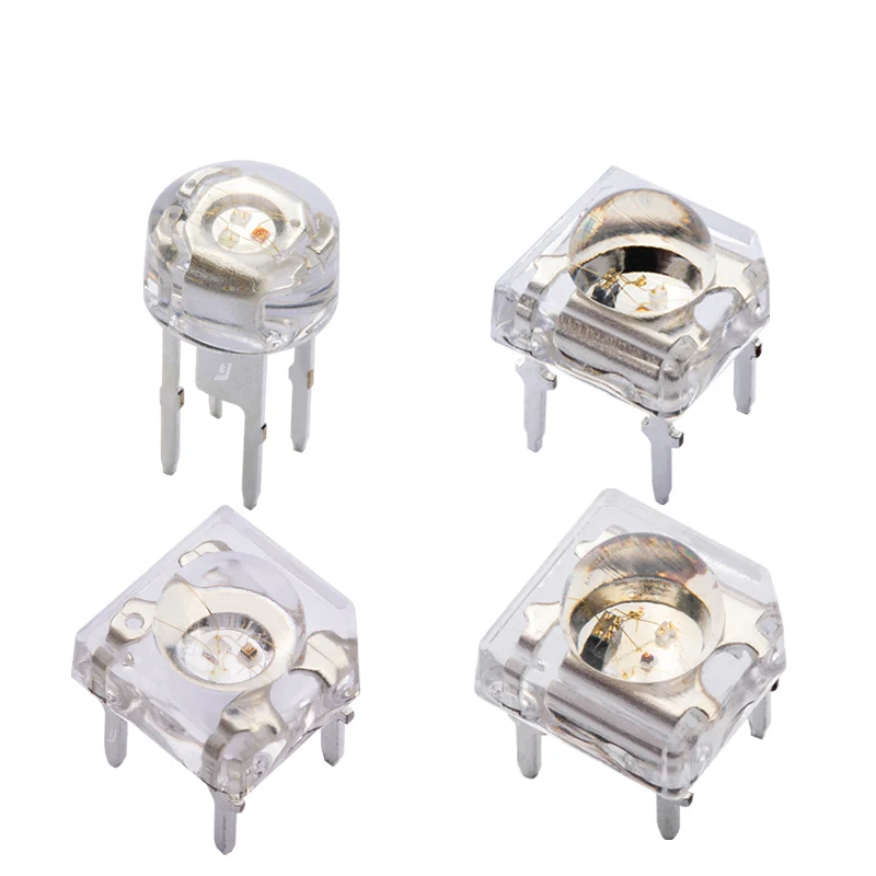 5 мм 3 пуля с плоской круглой головкой светодиод Piranha F5 0 1 Вт 2 красный/желтый свет RGB сверхпоток слабого света