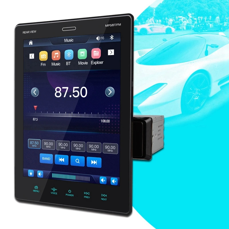 9.5 inch Android car mp5 player 1din manual car dvd player with camera and gps