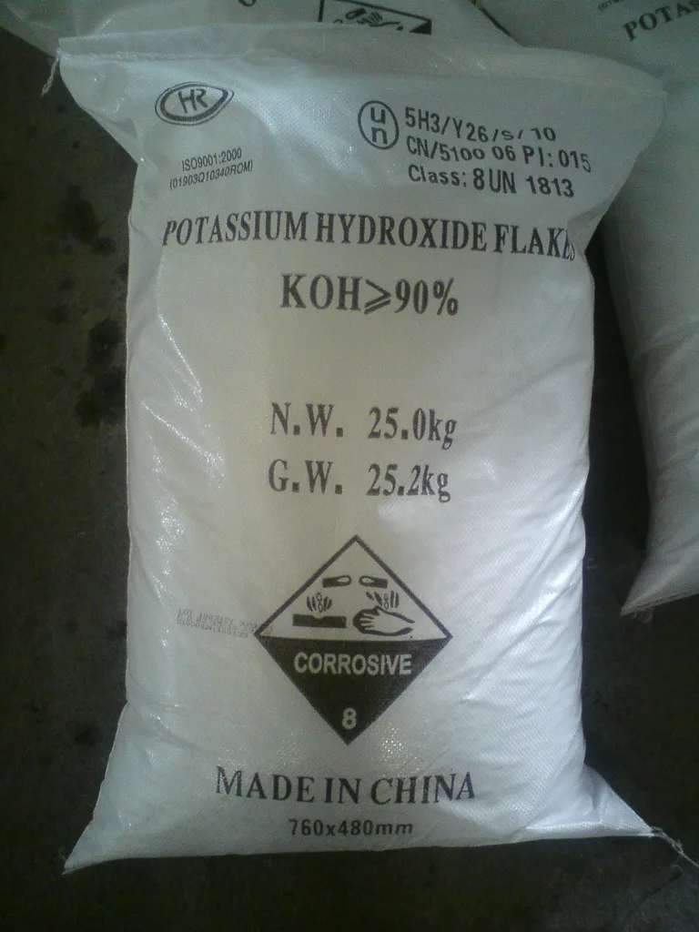 Supply High Quality Potassium Hydroxide White Flakes 90% min KOH Industrial grade