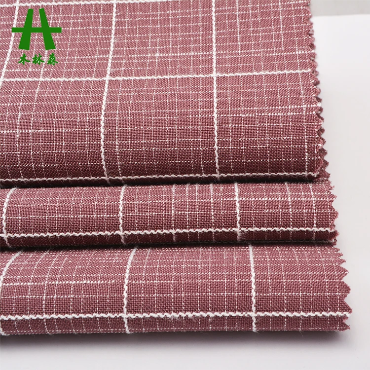 Mulinsen Textile Plain Dyed TR Slub Woven Fabric for Garment