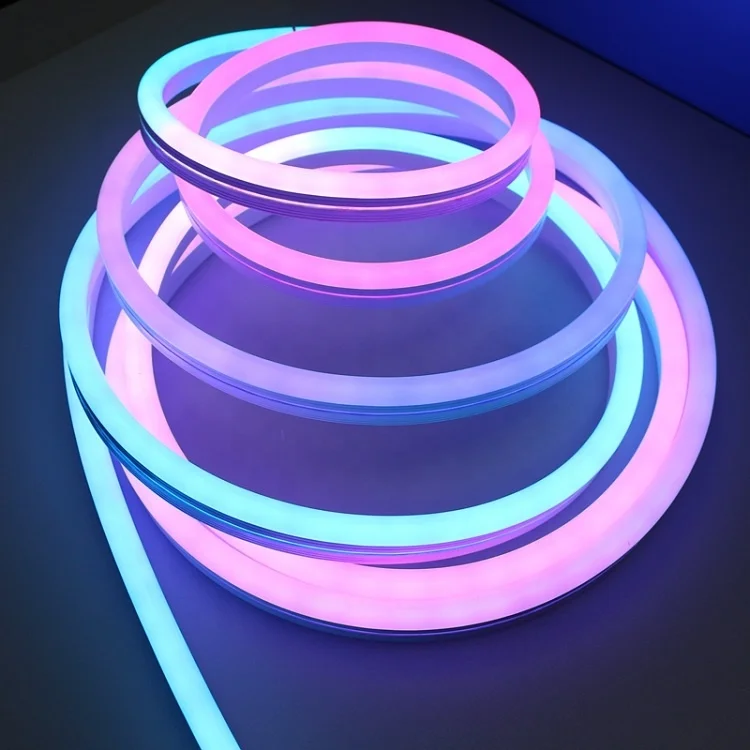 
Good Quality 12V 24V Pixel Addressable Digital Strip SMD 5050 Full Color Changing RGB Led Neon Flex Rope Light 