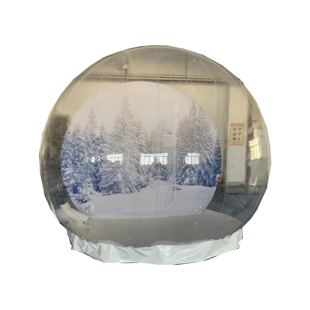 3M Custom christmas decoration inflatable snow globe with blowing snow giant blowing ball for events