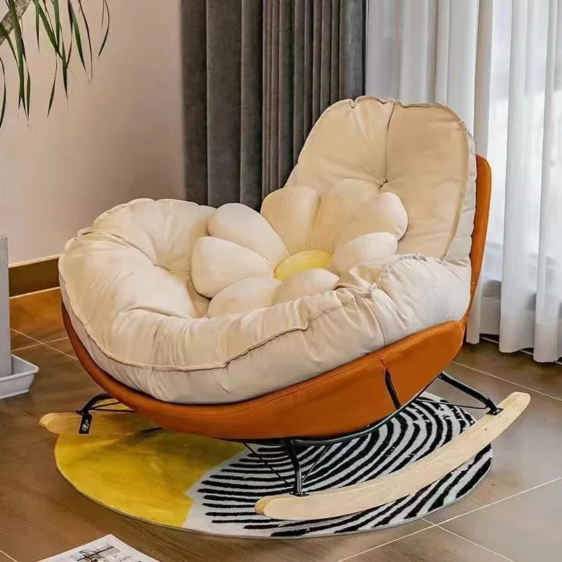 Hot Lazy sofa single rocking chair balcony bedroom leisure can lie down can sit can sleep luxury living room net red chair
