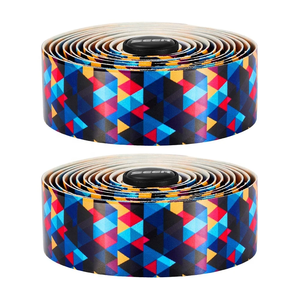 Клейкая лента для руля велосипеда, сверхмягкая пробка для руля велосипеда, с заглушками