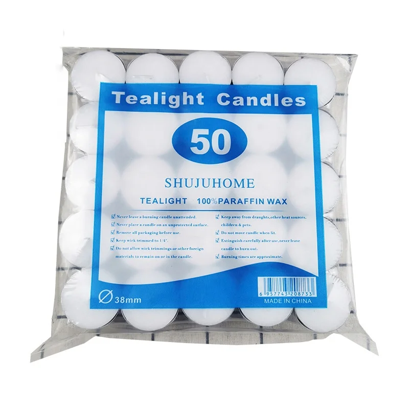 Wholesale Factory Low Price 50pcs Per Bag Tealight Candle for Proposal Decoration