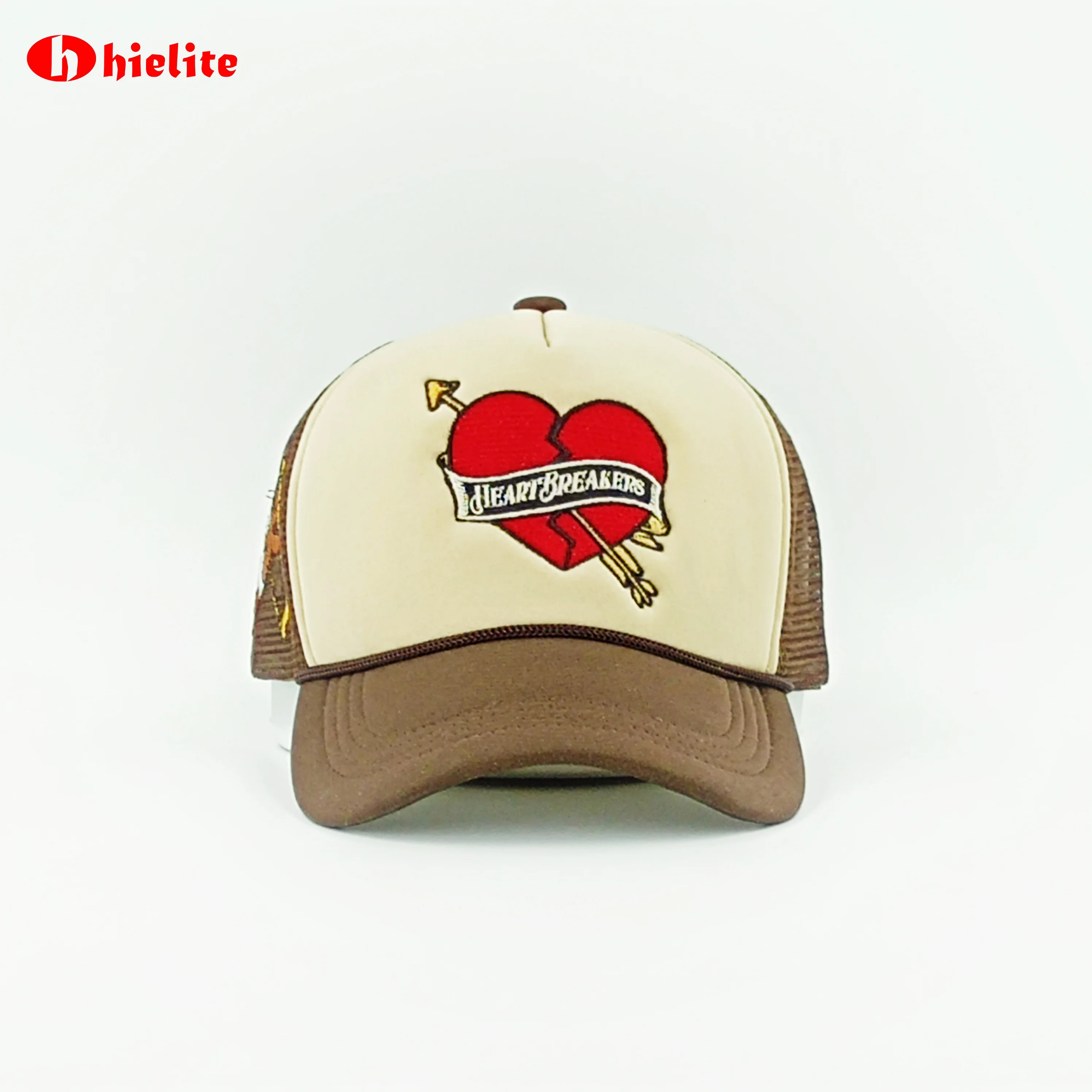 Designer Vintage 5-Panel Baseball Cap Embroidery Logo Mesh Hat Eco-Friendly Dye Custom Tracker Cap for Men and Women