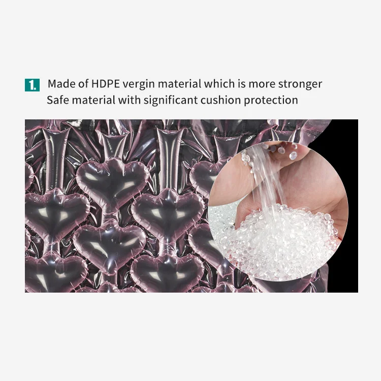 ULINEpak Void Fill Heart Shape Air Bubble Cushion Wrap Film Roll