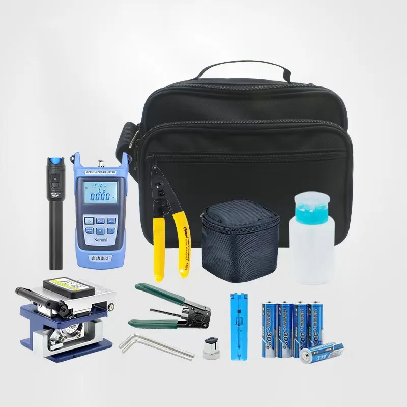 Opitc tool bag Fiber Optical toolkit with power meter , VFL , stripper , fiber cleaver