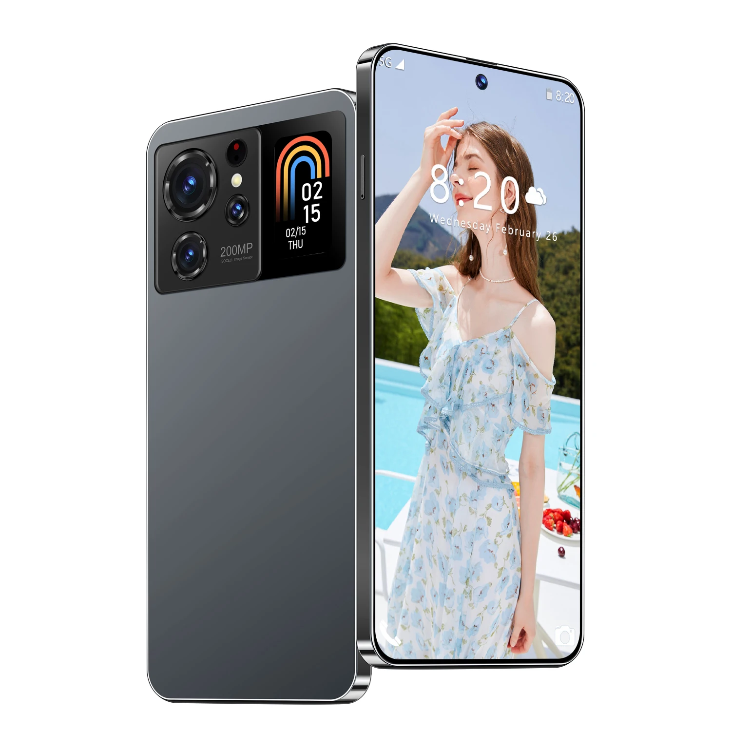 2024 Ultra-High Speed S24 16GB+1TB 5G Android 13 Smart Phone 6.8-Inch HD Secondary Screen French English LTE CDMA Game Phone