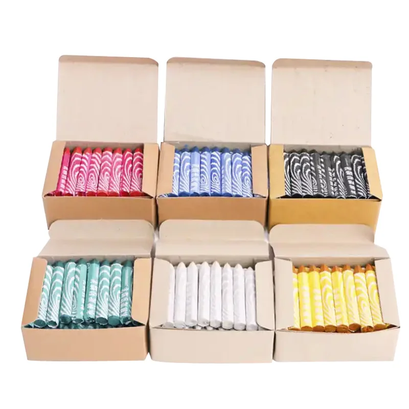 Yellow Black Red White Wood Lumber Industrial Marking Wax Crayons Set with Custom Logo