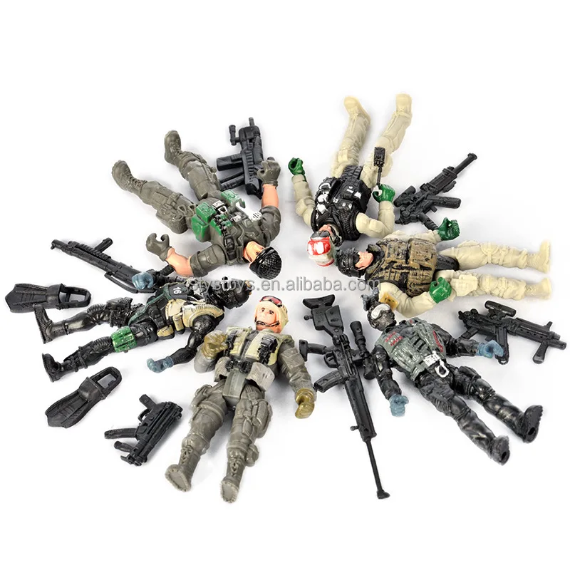 SWAT Team Military Action Figure Play Set 6Packs Army Men Soldiers Toys for Boys and Girls