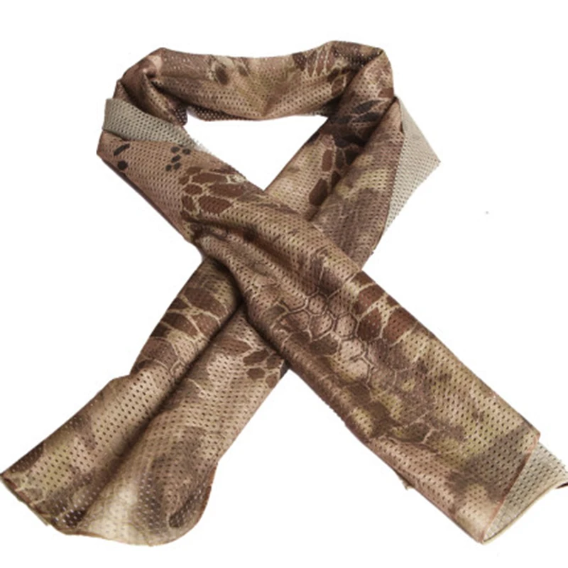 Hot Army Scrim Camouflage Scarf Men Women Hijab, Military Tactical Face Veil Scarf