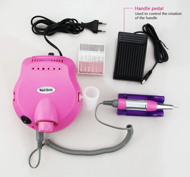 NAD004B 35000RPM Electric Nail Drill Machine Mill Cutter Sets For Manicure Nail Tips polish Electric Nail Pedicure File NAD004