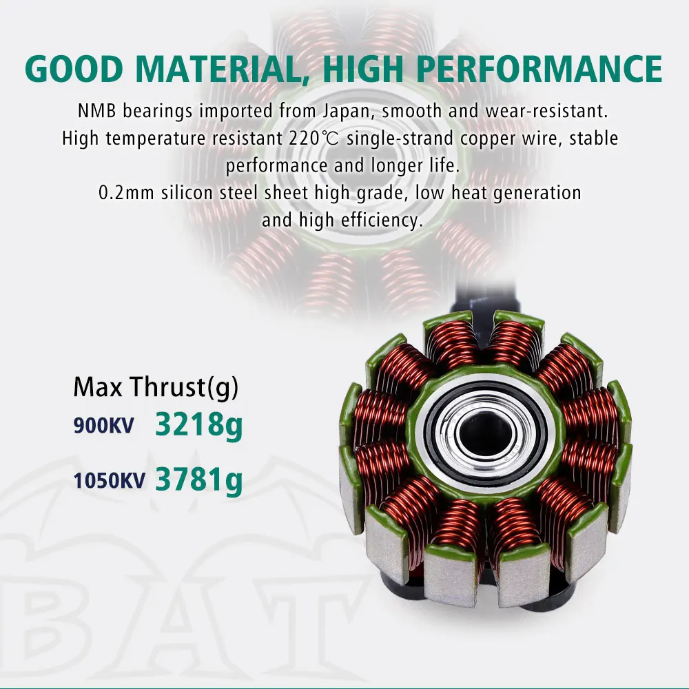 Professional Surpass High-performance FPV Motor B 3115 900KV 1050KV For 10 inch RC FPV Drone Aircraft  Helicopter