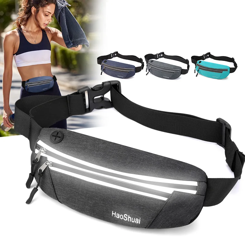 OMASKA New Style Wholesale Sport waist bag heuptas Belt fanny pack Waterproof Running Belt Waist Bag
