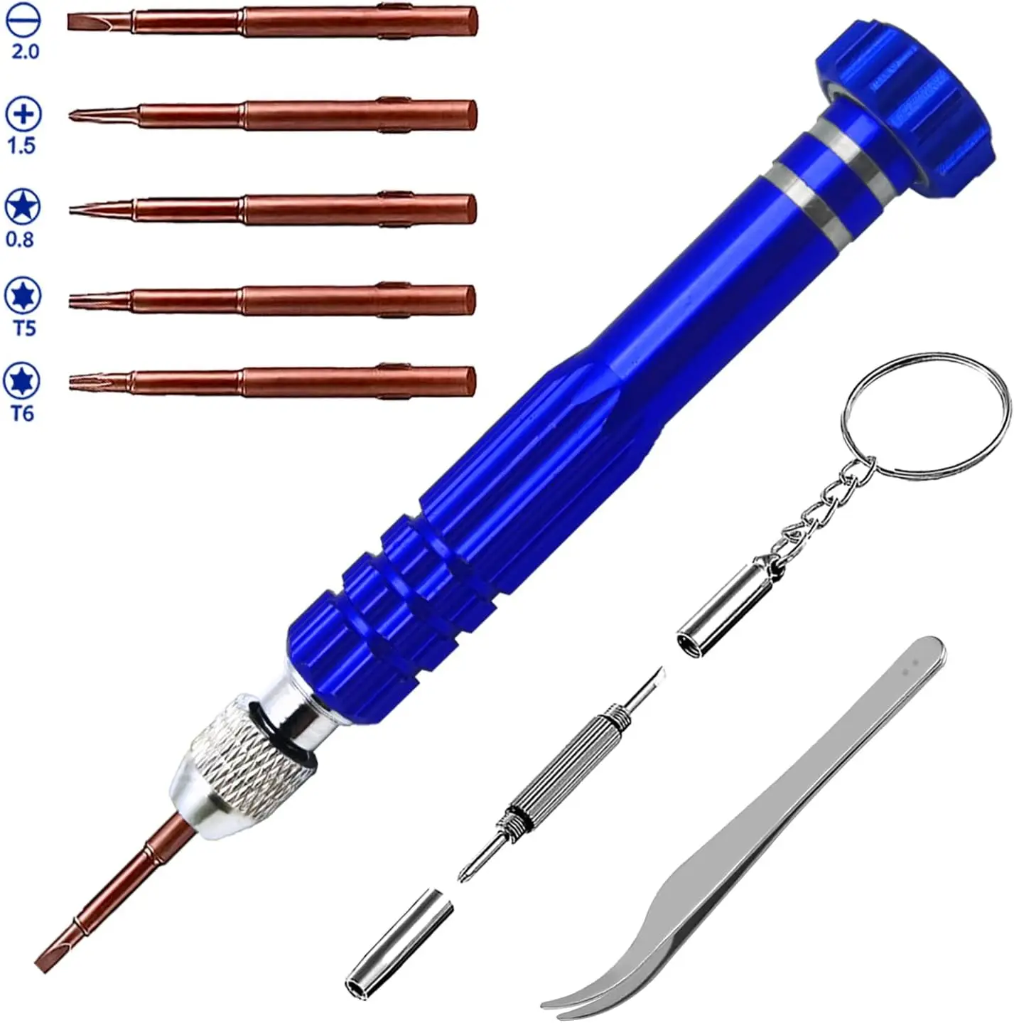 Watch Eyeglass Repair kits Magnetic Set Laptop Electronics Jewelry More 5-in-1 Mini screwdriver