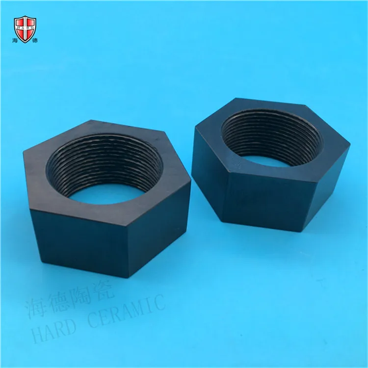Custom thermal shock resistance silicon nitride ceramic threaded nut pitch bush sleeve
