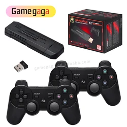 X2 Game Stick 4K GD10 Plus with P3 Rechargeable 2.4G Wireless Gamepad Retro Classic Video Game Console 30000 Games For PSP/N64