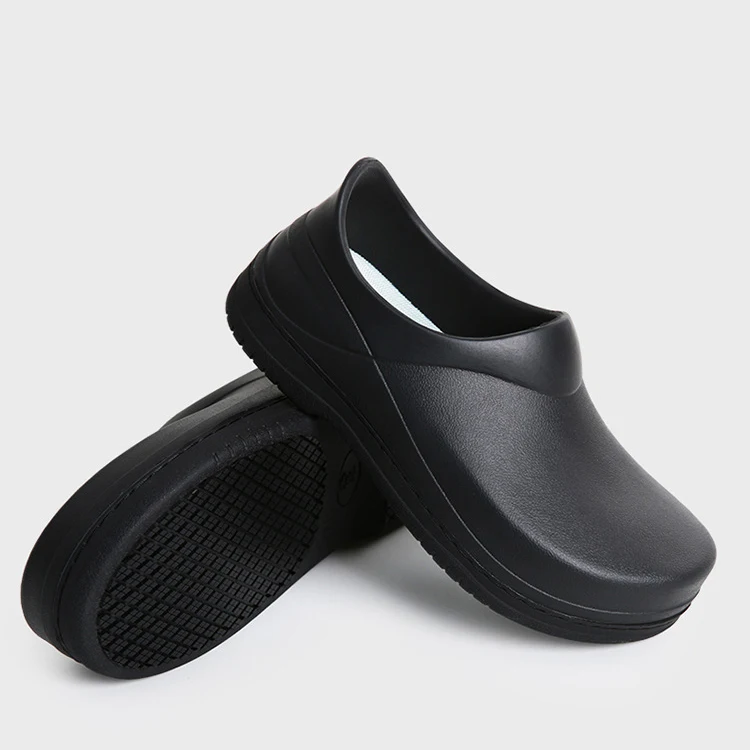 JIEJU Chef Work Shoes Kitchen Workers Soles For Eva Rubber Shoes Knit House Shoes Unisex