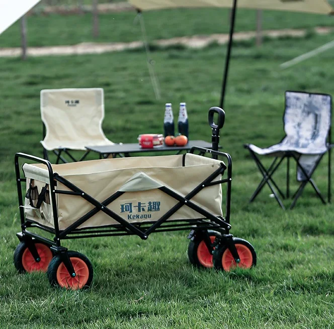 Stainless Steel Folding Garden Cart for Camping and Beach Tours Lightweight and Portable Enclosed Structure