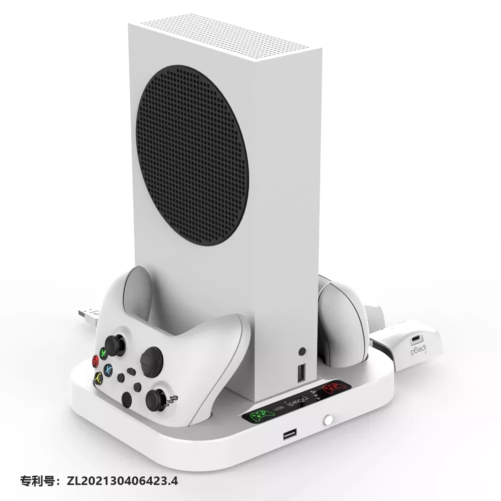 Новинка, зарядная станция для двух контроллеров XBOX Series S, вертикальная подставка, держатель охлаждающего вентилятора, зарядное устройство для консоли Xbox ONE/S
