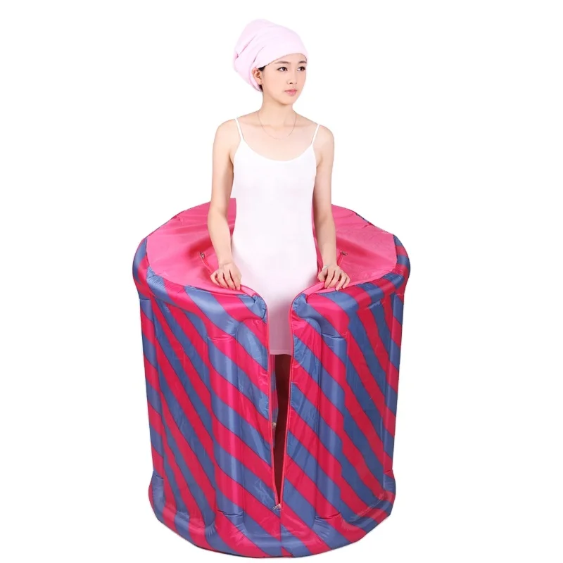 Foldable mini outdoor sauna and steam room for comfortable spa