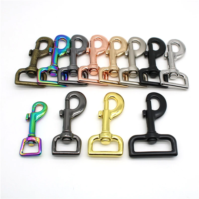 High Quality Karabiner Manufacturer 15mm/20mm/25mm/38mm Metal Clip Rotating Carabiner Snap Hook Swivel Carabiner For Dog Leash