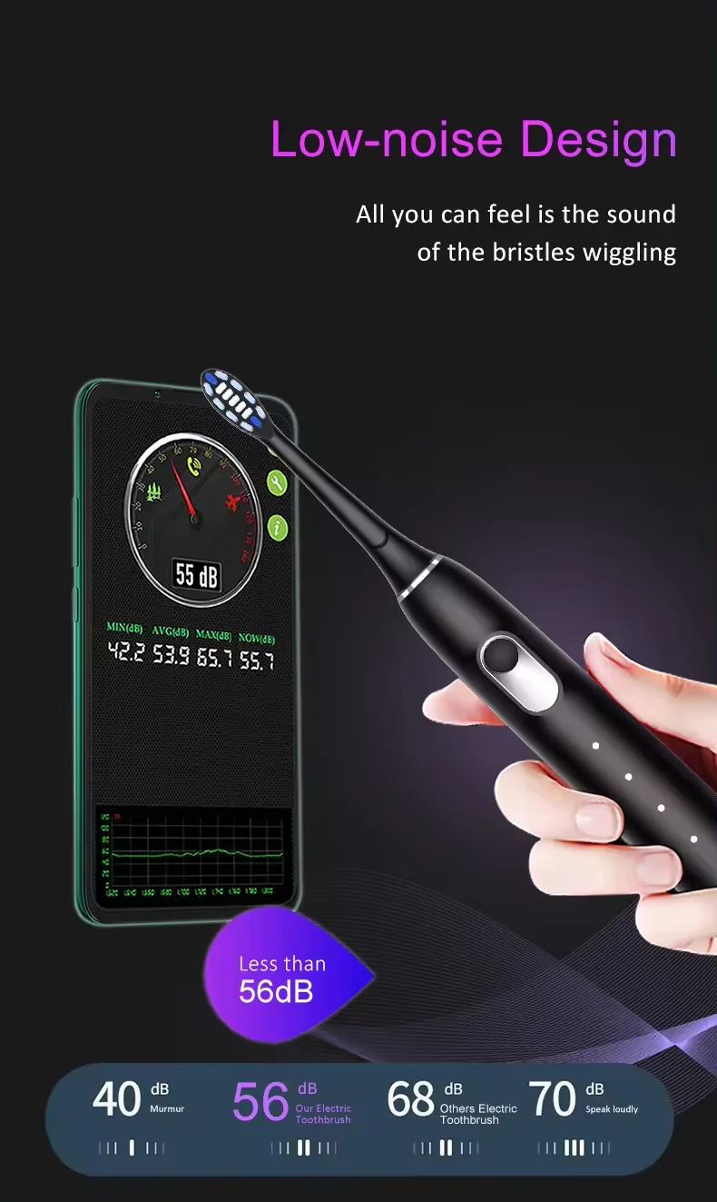 Sample available high quality adult sonic electric toothbrush teeth whitening waterproof electric toothbrush with soft bristle