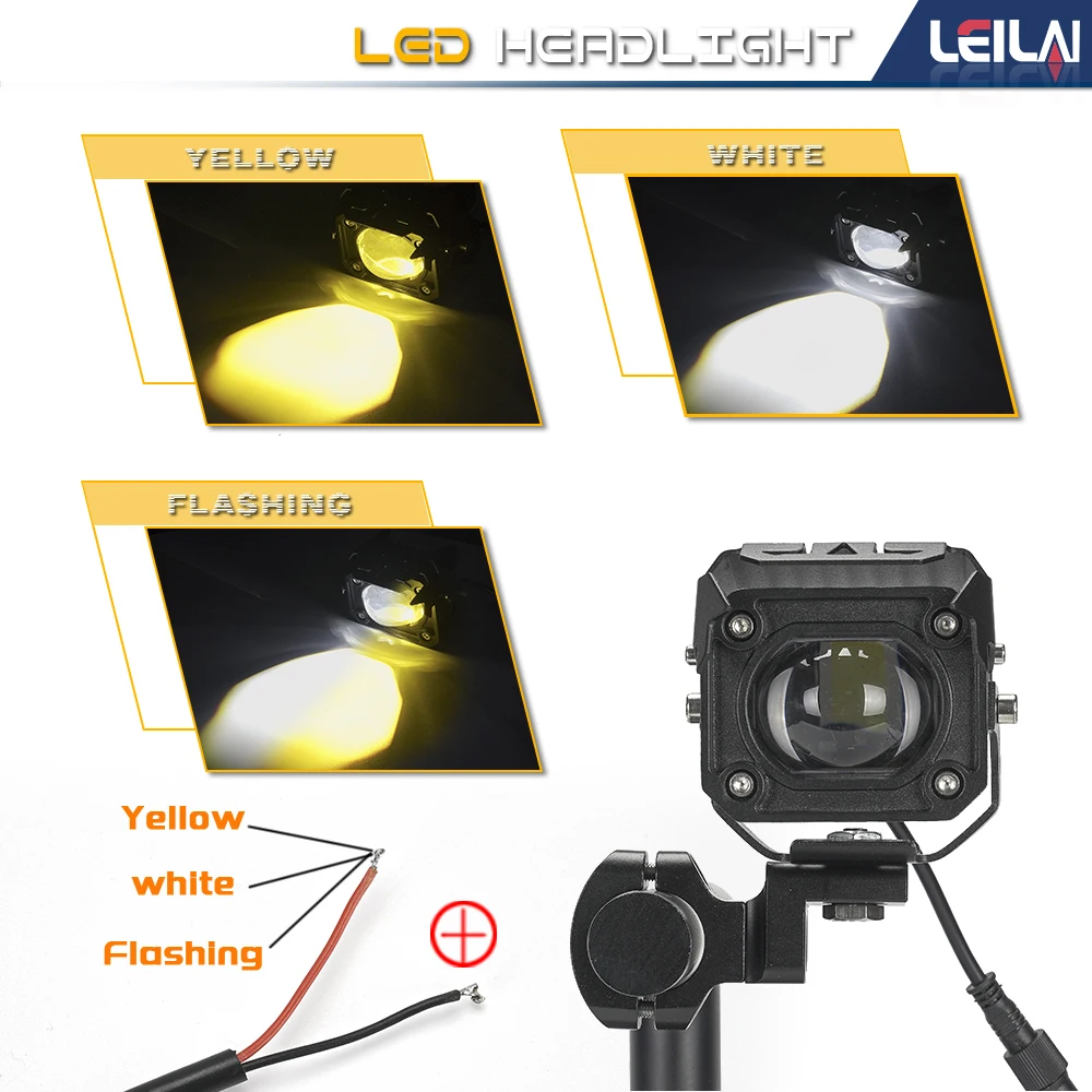 30*2W  Square LED Spot Light 12-36V Small Mini Car Motorcycle LED Headlights Driving Fog Light