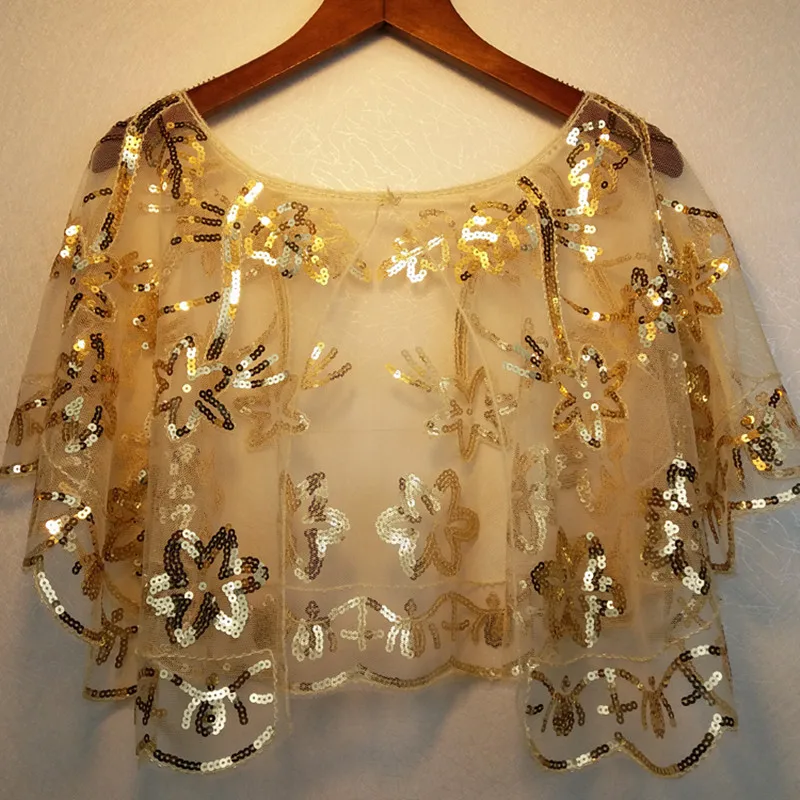 Умный Женский Тонкий блестящий Болеро золотистый черный женский летний шарф