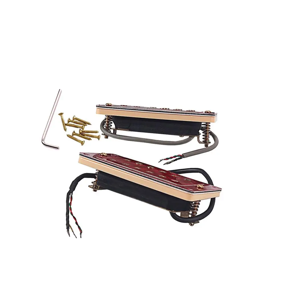 GMC25 Ceramic Magnet Red Noiseless Guitar Humbucker Bridge Neck Pickup Set