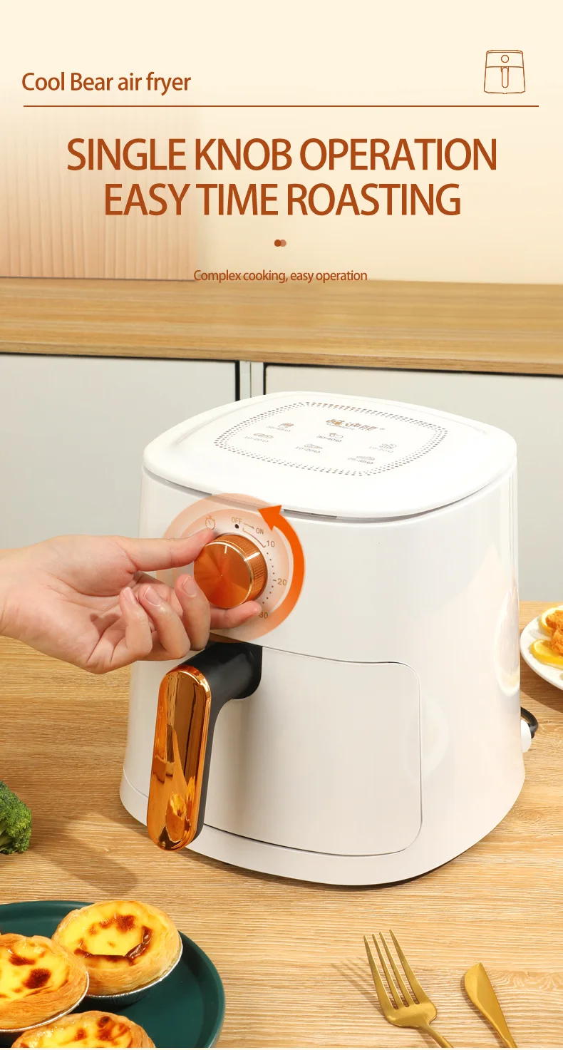Hot Air Fryer 4L 1100W Electric Air Fryer Multi-functional Cookware Household Electric Air Fryer