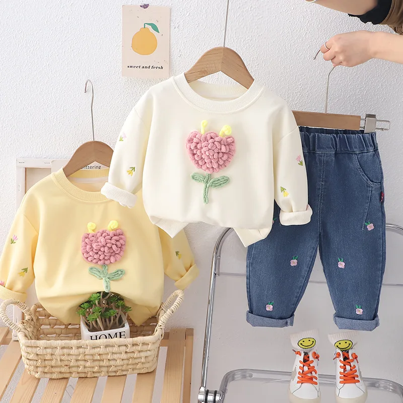 Cute Baby Girls Clothing Sets Spring Autumn Toddler Girls Clothes Kids Tracksuit For Girl Suit Children Clothing