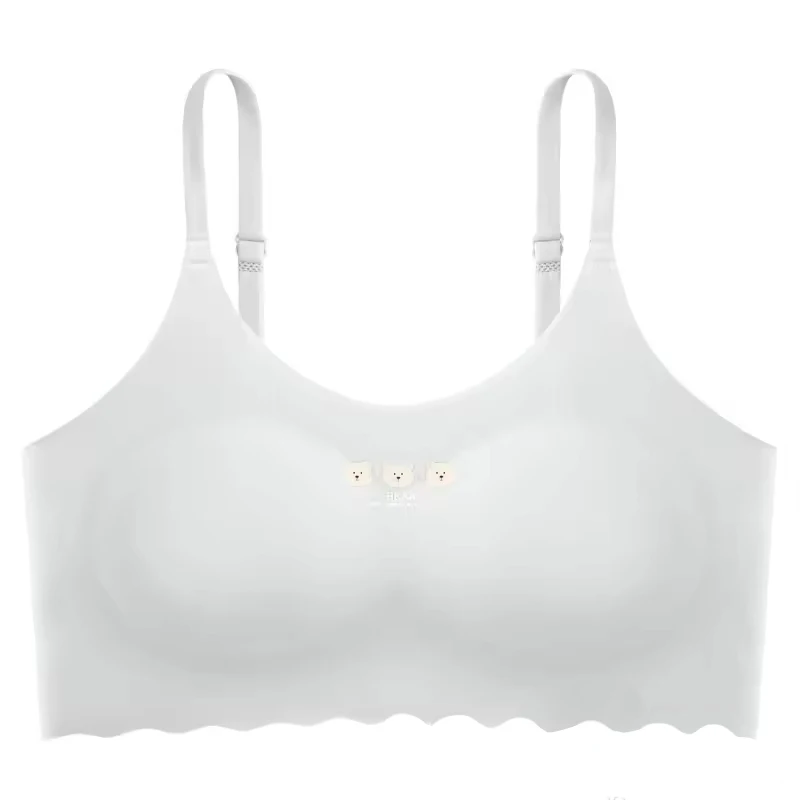 Y9241 Wholesale Children Kids Bra Thin Breathable Cute Seamless Bra for Kids Girls Lovely Printed Bra For Teenagers